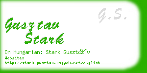 gusztav stark business card